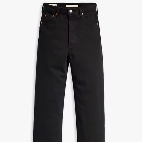 Levi's Ribcage straight ankle -Black sprout -size 25, length 27 - Picture 1 of 3